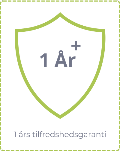 1 ÅRS TILFREDSHEDSGARANTI
