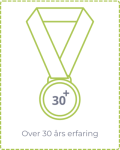 OVER 30 ÅRS ERFARING